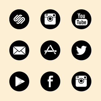 Miu Black Social icons pack