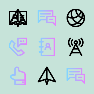 Communication icons pack
