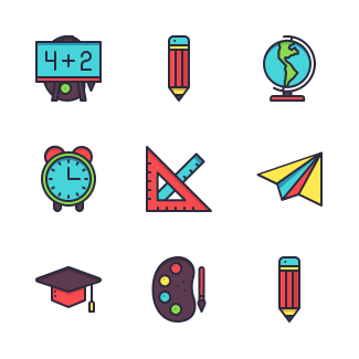 Education icons pack