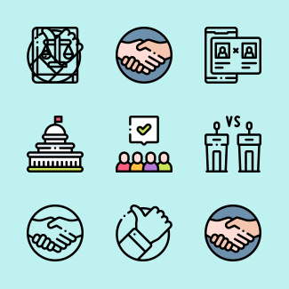 Democracy icons pack