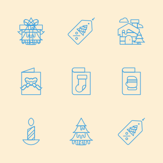 Line Christmas Icons icons pack