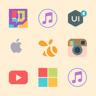 Brands Flat icons pack