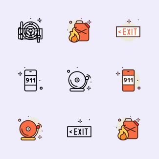 Fire Fighting icons pack