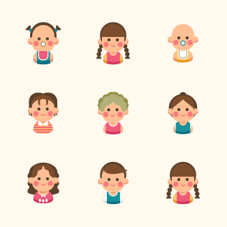 Family member Flat - Happy family day icons pack