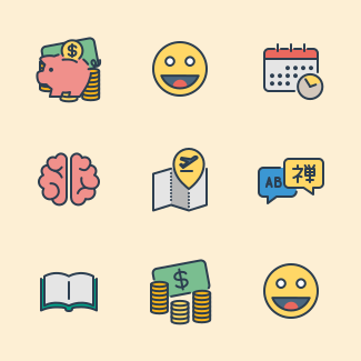 aami flat: New Year Resolutions! icons pack