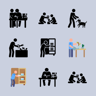 Stay at Home icons pack