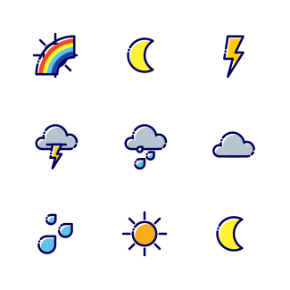 The Tiny Weather set icons pack