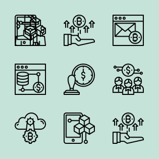 Blockchain icons pack