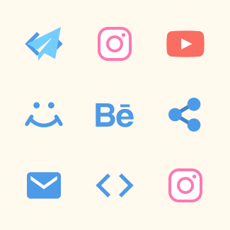 Materia Flat Social Free icons pack