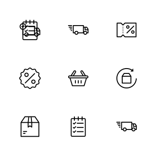 Commerce line icons pack