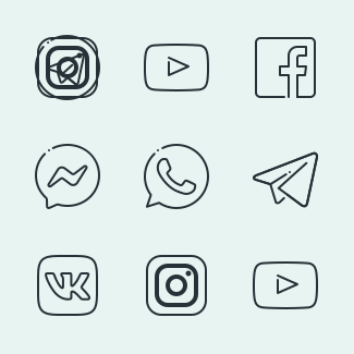 Social media and logos icons pack