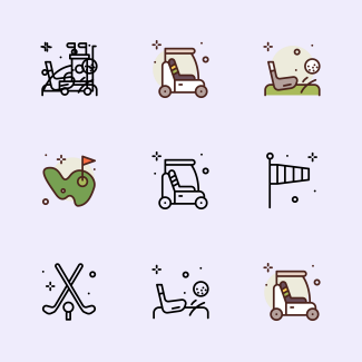 Golf icons pack