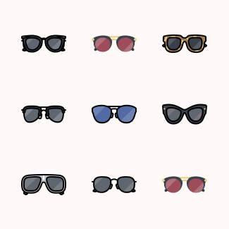 Sunglasses icons pack