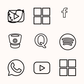 Brands Outlined icons pack