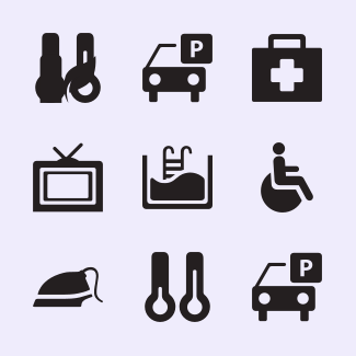 Amenities - Solid icons pack