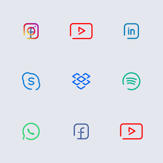 2019 Social Media icons pack