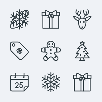 Free Line Christmas Icons icons pack