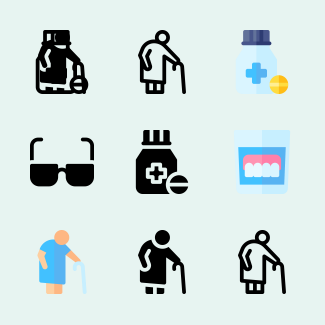 Old age icons pack