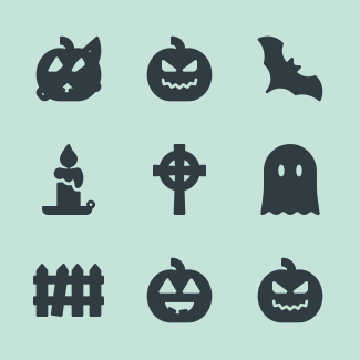 Free Solid Halloween Icons icons pack