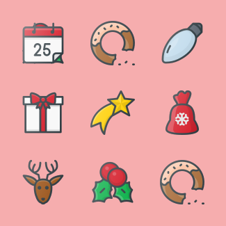 Free Color Christmas Icons icons pack