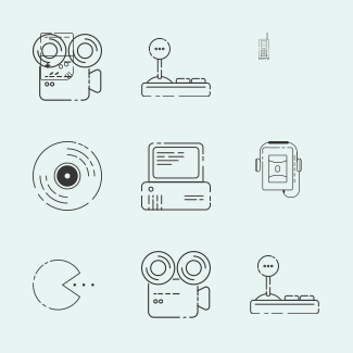 80'S Stuffs Outline icons pack