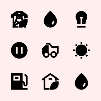 Energy and Power Glyph 24 px icons pack
