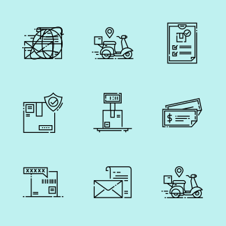 Postal Service Line - To your front door icons pack