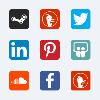 Social Flat Rounded Rects icons pack