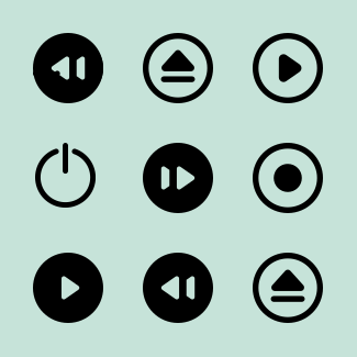 Multimedia Controls (Solid) icons pack