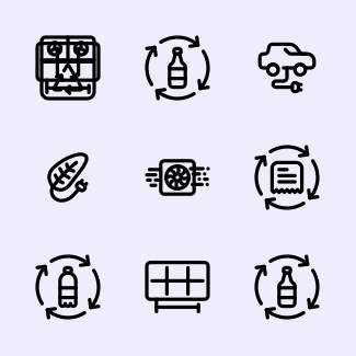 Green world icons pack