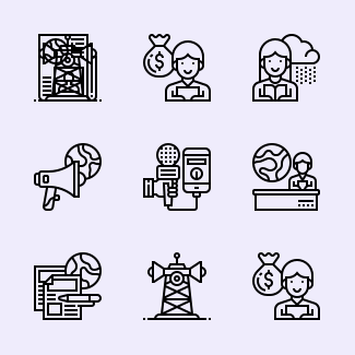 Journalist icons pack