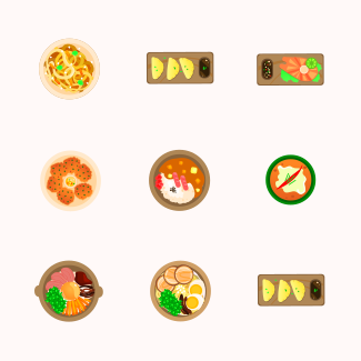 International Food icons pack