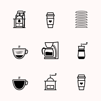 Barista icons pack