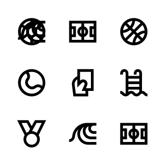 Sports Outline 24 px icons pack