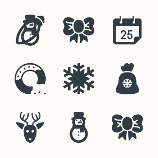 Free Glyph Christmas Icons icons pack