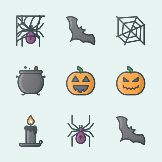 Free Color Halloween Icons icons pack