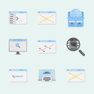 Web design set icons pack