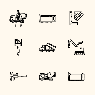 Construction Tool Line - Foreman Equipment icons pack