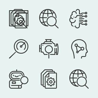 Artificial intelligence icons pack