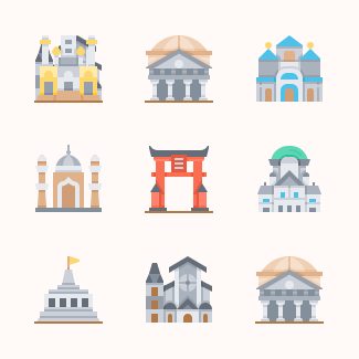 Landmark icons pack