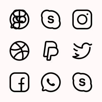 Ink Social Media icons pack