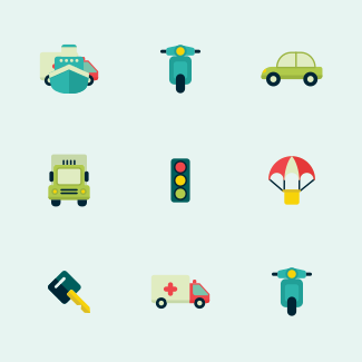 Transportation And Vehicle icons pack