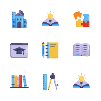 Education icons pack
