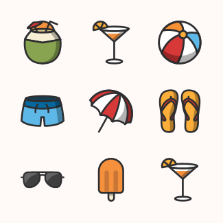 Summer icons pack
