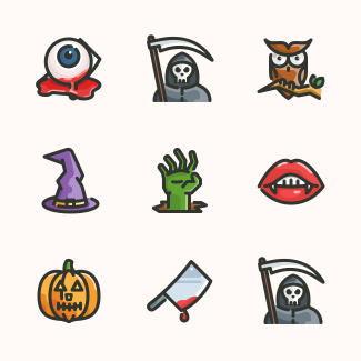 Halloween 01 icons pack
