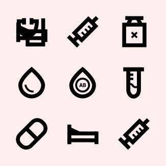 Hospital icons pack