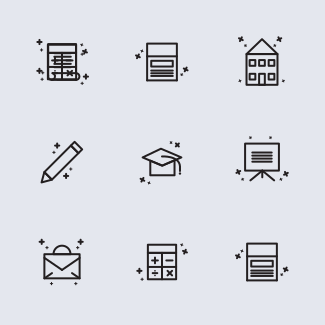 Education School icons pack