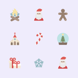 Christmas icons pack