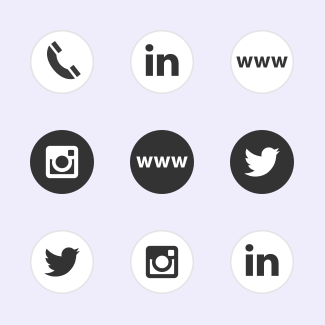 Free Black & White Social Media Icons icons pack