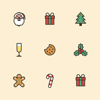 Christmas icons pack